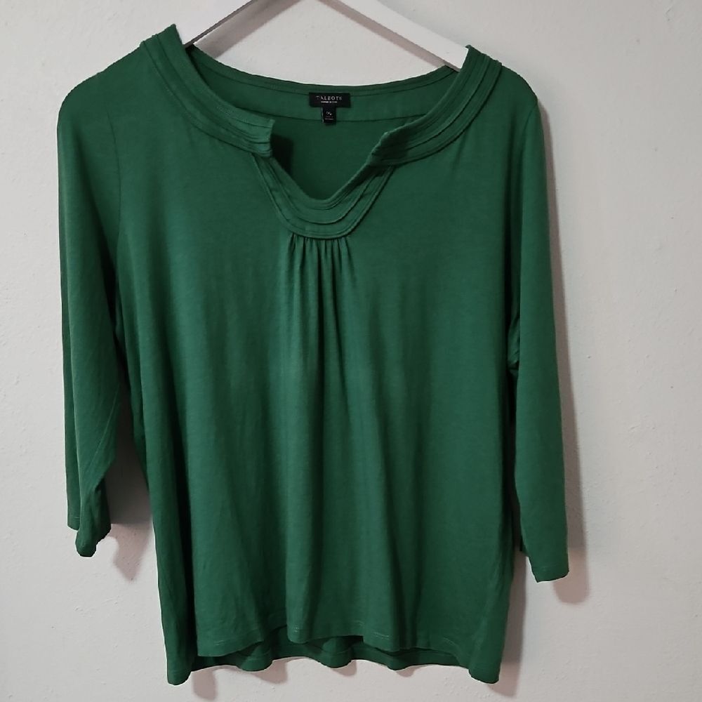 Talbots Forest Green Long Sleeve Top